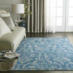 Nourison Jubilant JUB09 Area Rug, Blue, 5'3" x 7'3"