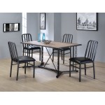 ACME Jodie Dining Table, Rustic Oak & Antique Black