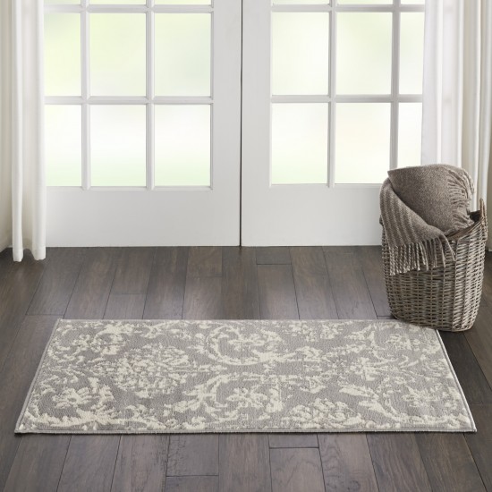 Nourison Jubilant JUB09 Area Rug, Grey, 2' x 4'