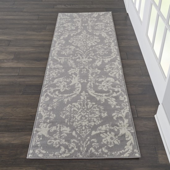 Nourison Jubilant JUB09 Runner Rug, Grey, 2'3" x 7'3"