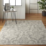Nourison Jubilant JUB09 Area Rug, Grey, 5'3" x 7'3"