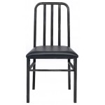 ACME Jodie Side Chair (Set-2), Black PU & Antique Black