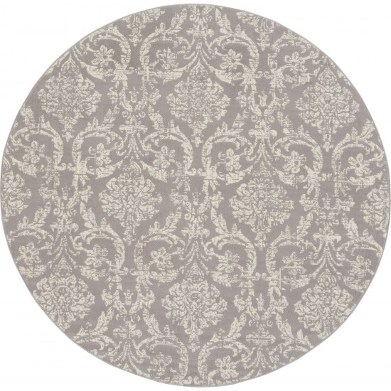 Nourison Jubilant JUB09 Area Rug, Grey, 8' x Round