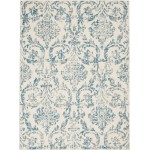 Nourison Jubilant JUB09 Area Rug, Ivory/Blue, 5'3" x 7'3"