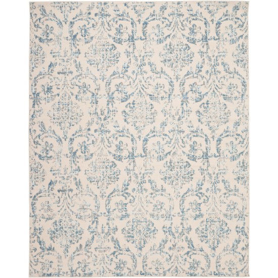 Nourison Jubilant JUB09 Area Rug, Ivory/Blue, 7' x 10'