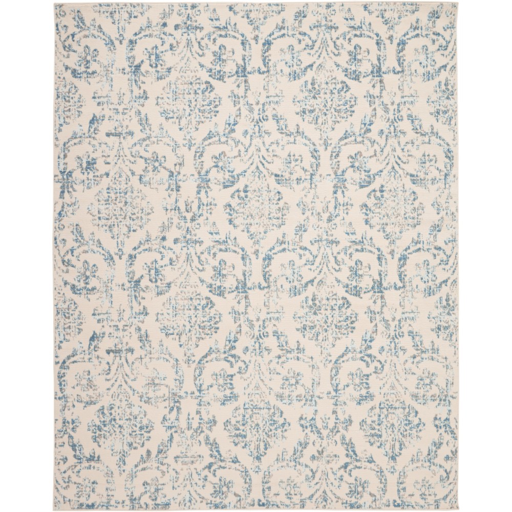 Nourison Jubilant JUB09 Area Rug, Ivory/Blue, 7'10" x 9'10"