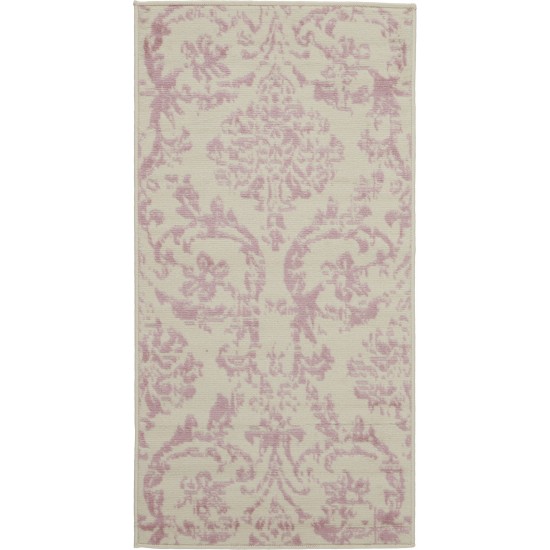 Nourison Jubilant JUB09 Area Rug, Ivory/Pink, 2' x 4'