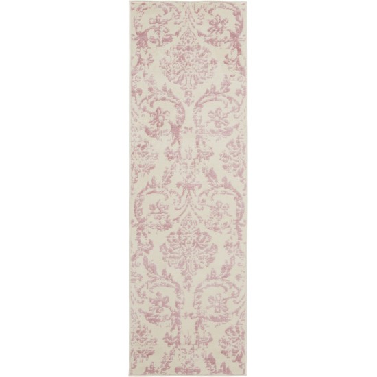 Nourison Jubilant JUB09 Runner Rug, Ivory/Pink, 2'3" x 7'3"