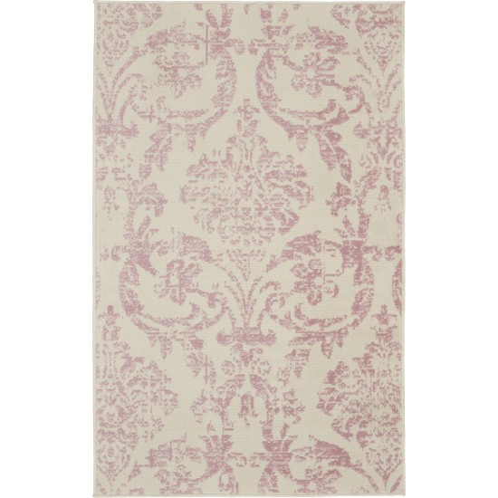 Nourison Jubilant JUB09 Area Rug, Ivory/Pink, 3' x 5'