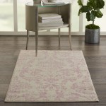 Nourison Jubilant JUB09 Area Rug, Ivory/Pink, 3' x 5'