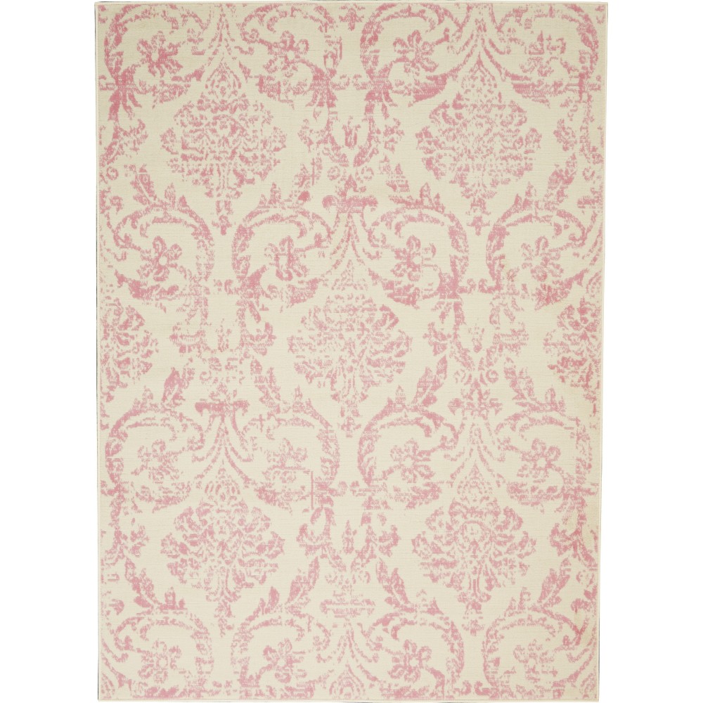 Nourison Jubilant JUB09 Area Rug, Ivory/Pink, 4' x 6'