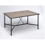 ACME Caitlin Dining Table, Rustic Oak & Black