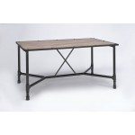 ACME Caitlin Dining Table, Rustic Oak & Black