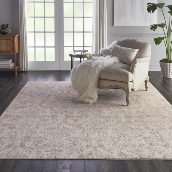 Nourison Jubilant JUB09 Area Rug, Ivory/Pink, 7' x 10'