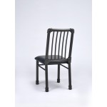 ACME Caitlin Side Chair (Set-2), Black PU & Black