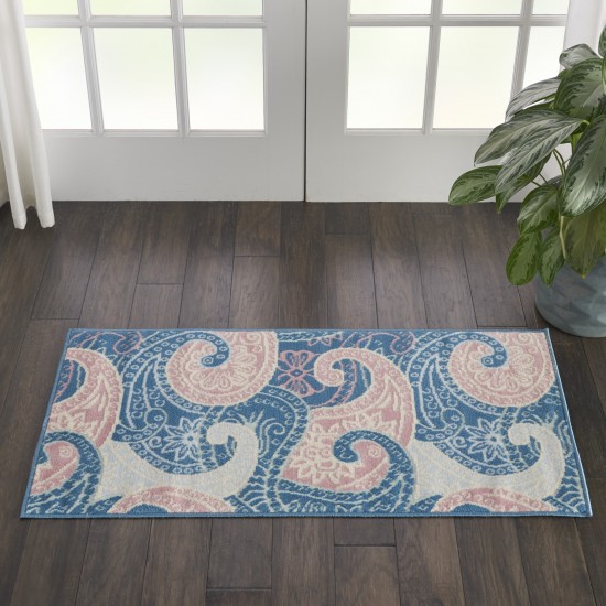 Nourison Jubilant JUB13 Area Rug, Blue, 2' x 4'