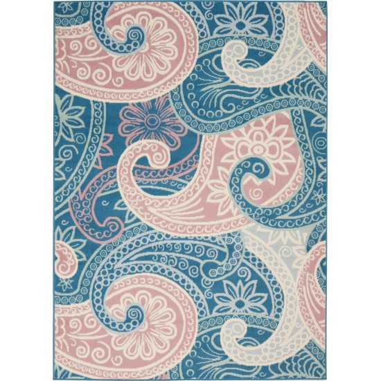 Nourison Jubilant JUB13 Area Rug, Blue, 4' x 6'