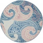 Nourison Jubilant JUB13 Area Rug, Blue, 5'3" x Round