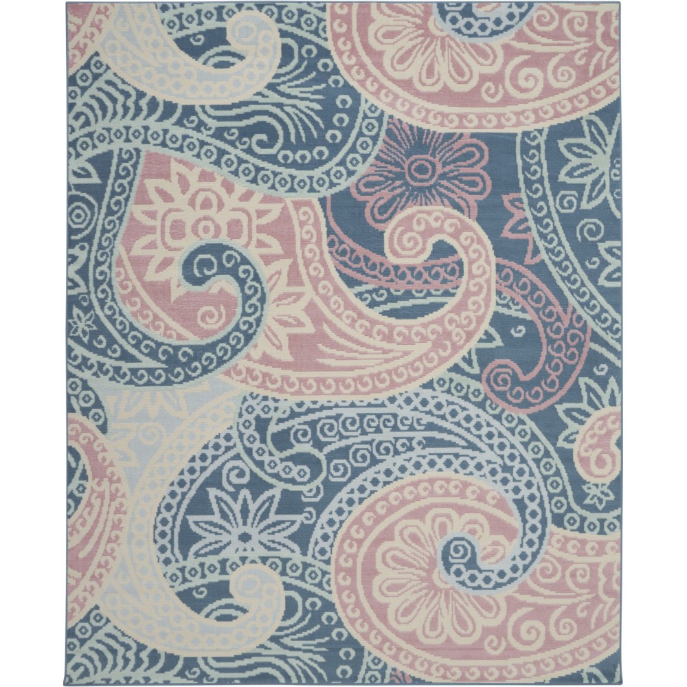 Nourison Jubilant JUB13 Area Rug, Blue, 7'10" x 9'10"