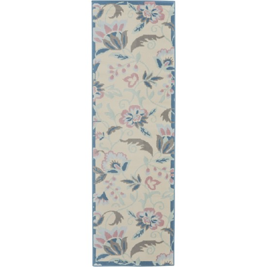 Nourison Jubilant JUB15 Runner Rug, Ivory/Multicolor, 2'3" x 7'3"