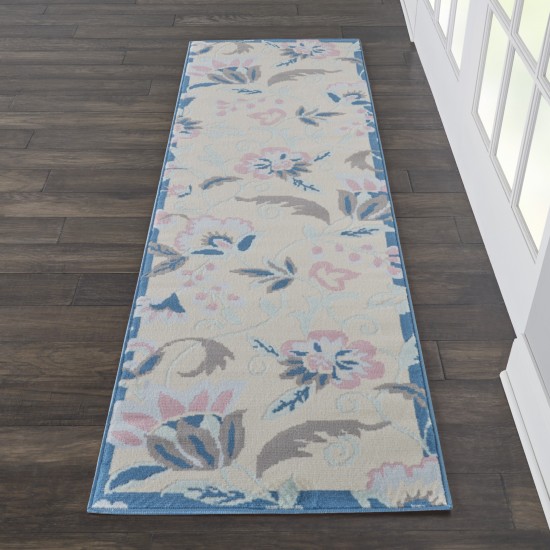 Nourison Jubilant JUB15 Runner Rug, Ivory/Multicolor, 2'3" x 7'3"