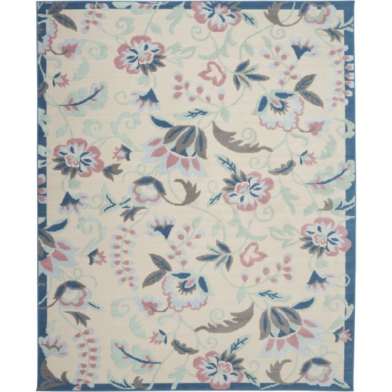 Nourison Jubilant JUB15 Area Rug, Ivory/Multicolor, 7'10" x 9'10"