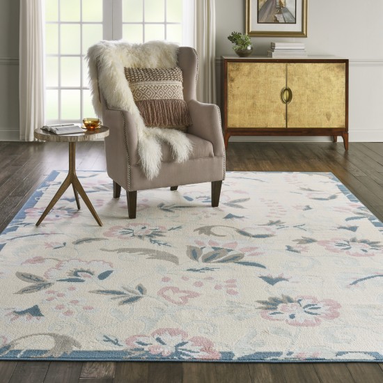 Nourison Jubilant JUB15 Area Rug, Ivory/Multicolor, 7'10" x 9'10"