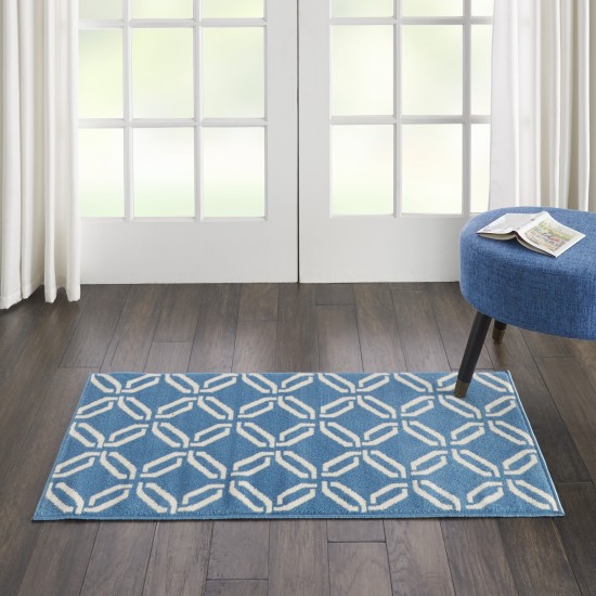 Nourison Jubilant JUB17 Area Rug, Blue, 2' x 4'