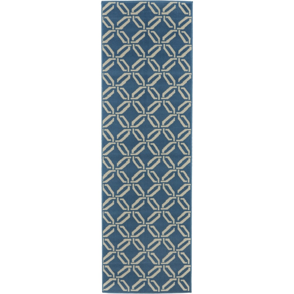 Nourison Jubilant JUB17 Runner Rug, Blue, 2'3" x 7'3" Nourison Jubilant JUB17 Runner Rug, Blue, 2'3" x 7'3"