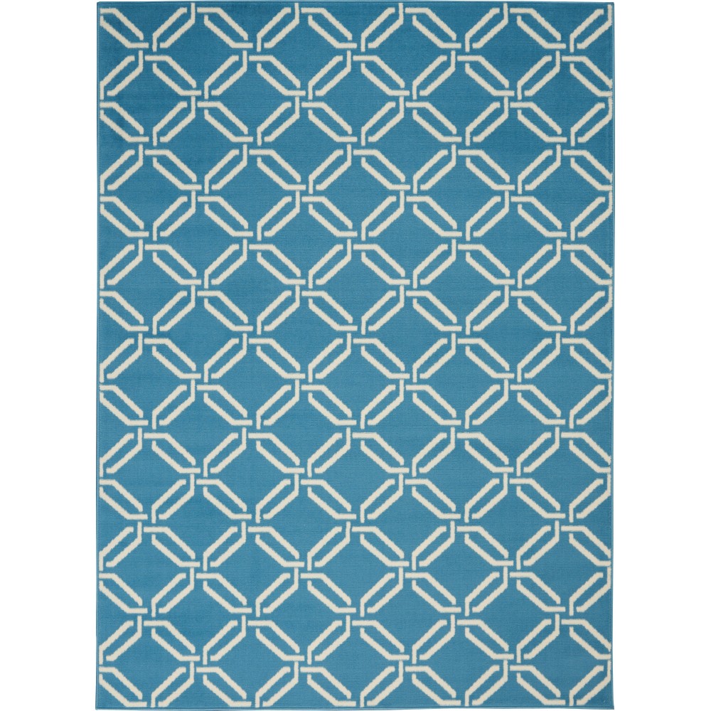 Nourison Jubilant JUB17 Area Rug, Blue, 6' x 9'