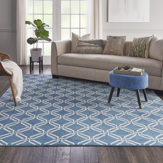 Nourison Jubilant JUB17 Area Rug, Blue, 7'10" x 9'10"