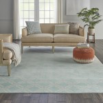 Nourison Jubilant JUB17 Area Rug, Green, 7'10" x 9'10"