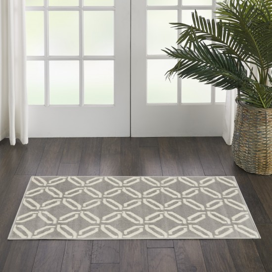 Nourison Jubilant JUB17 Area Rug, Grey, 2' x 4'