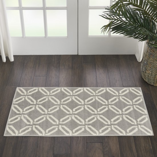 Nourison Jubilant JUB17 Area Rug, Grey, 2' x 4'