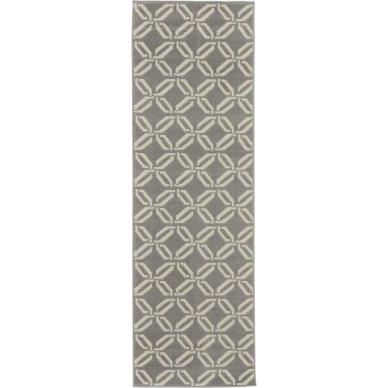 Nourison Jubilant JUB17 Runner Rug, Grey, 2'3" x 7'3"