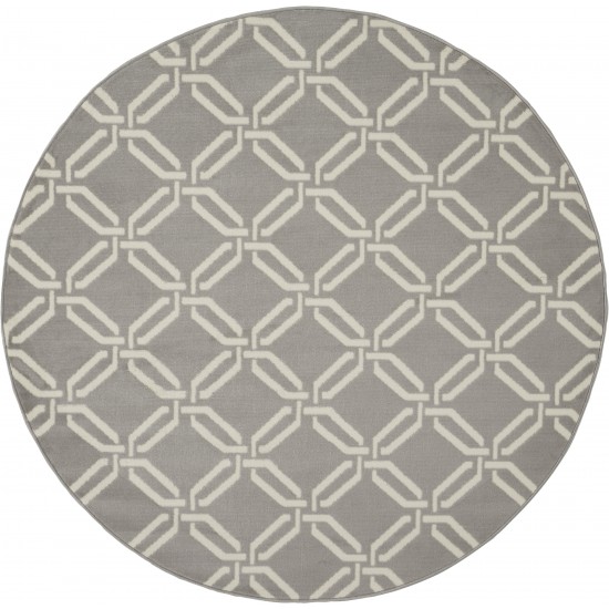 Nourison Jubilant JUB17 Area Rug, Grey, 5'3" x Round