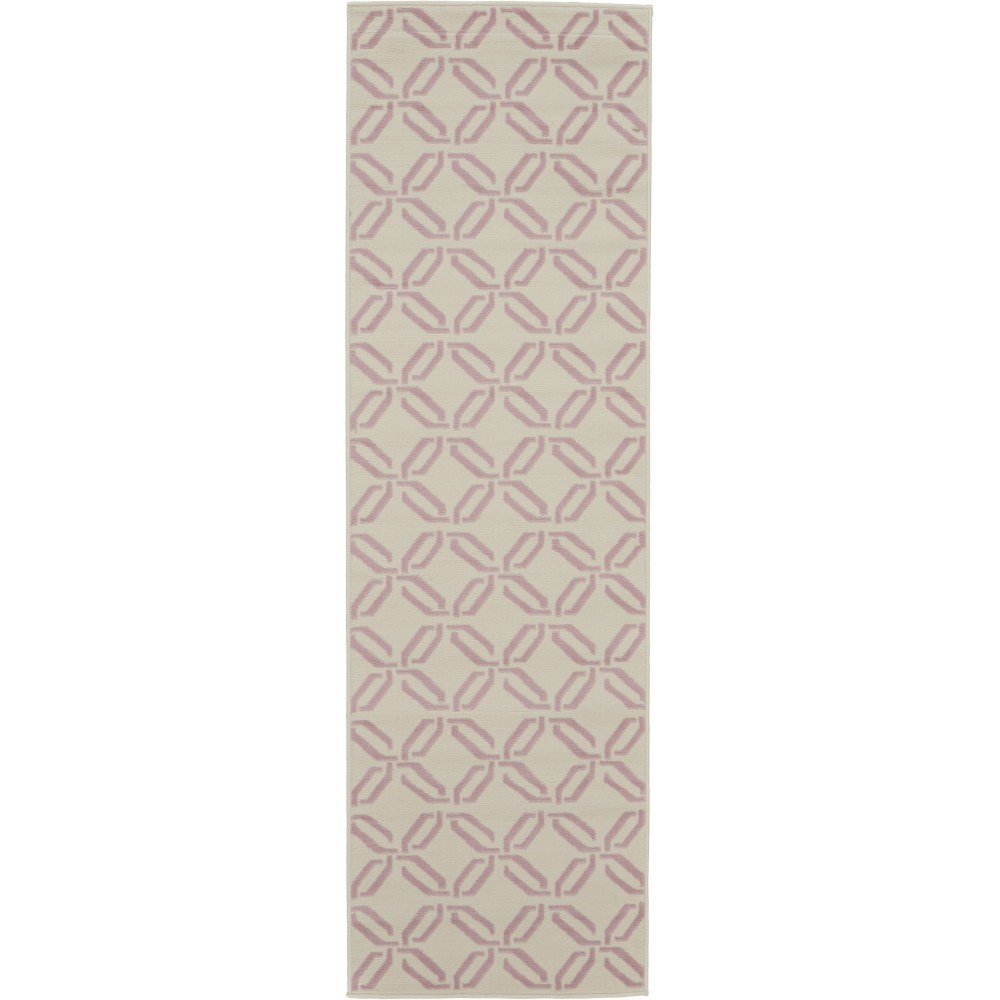 Nourison Jubilant JUB17 Runner Rug, Ivory/Pink, 2'3" x 7'3"