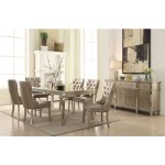 ACME Kacela Dining Table, Mirror & Champagne