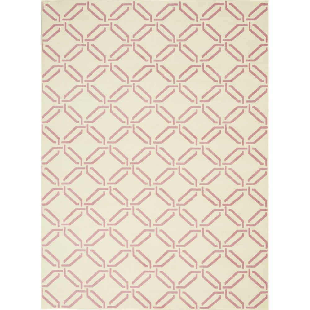 Nourison Jubilant JUB17 Area Rug, Ivory/Pink, 5'3" x 7'3"