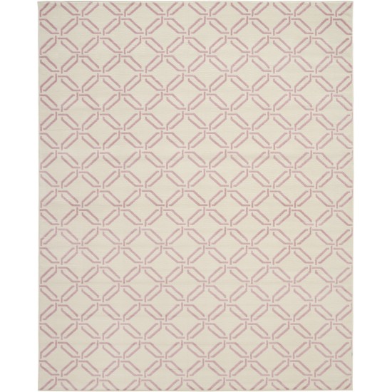 Nourison Jubilant JUB17 Area Rug, Ivory/Pink, 7'10" x 9'10"