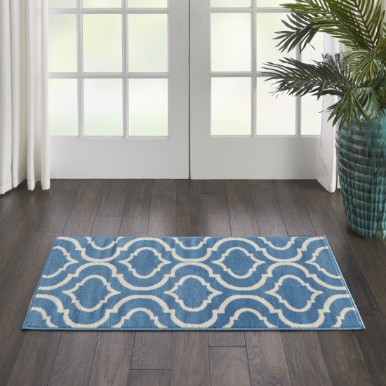 Nourison Jubilant JUB19 Area Rug, Blue, 2' x 4'