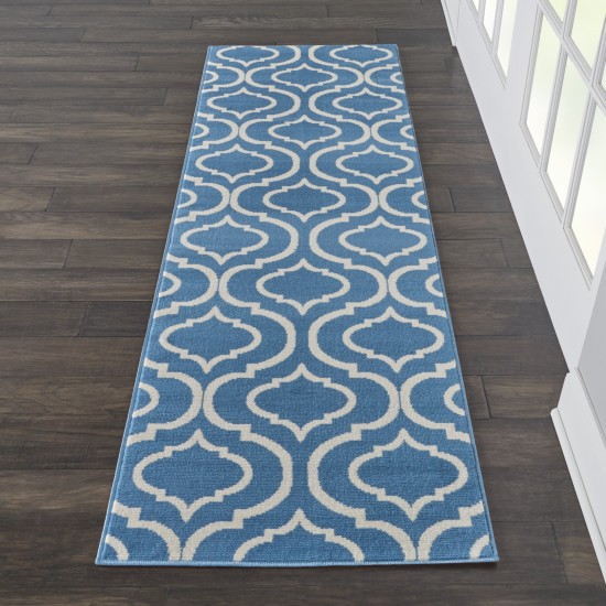 Nourison Jubilant JUB19 Runner Rug, Blue, 2'3" x 7'3"