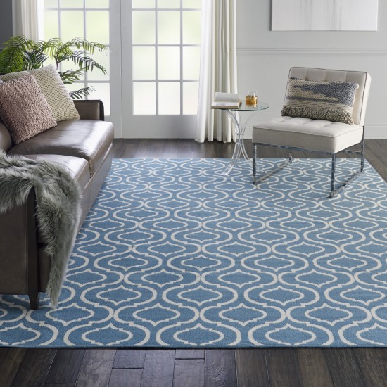 Nourison Jubilant JUB19 Area Rug, Blue, 7'10" x 9'10"