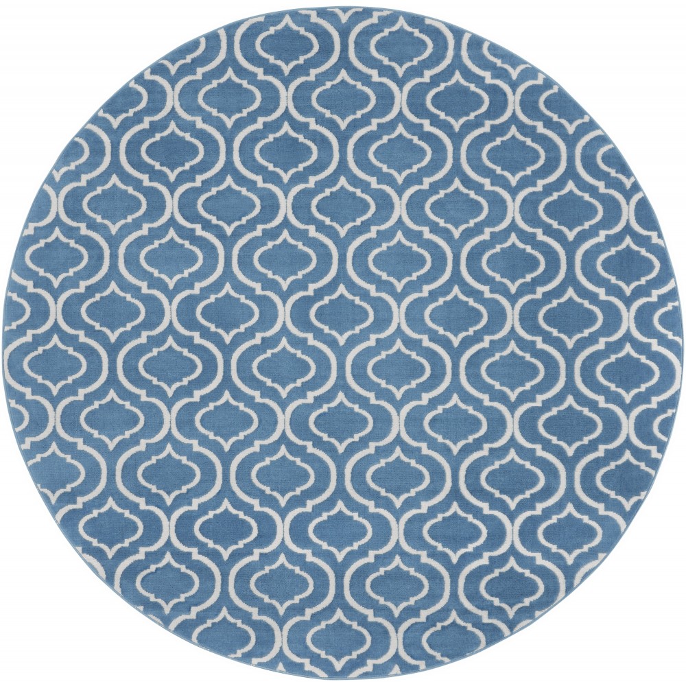 Nourison Jubilant JUB19 Area Rug, Blue, 8' x Round