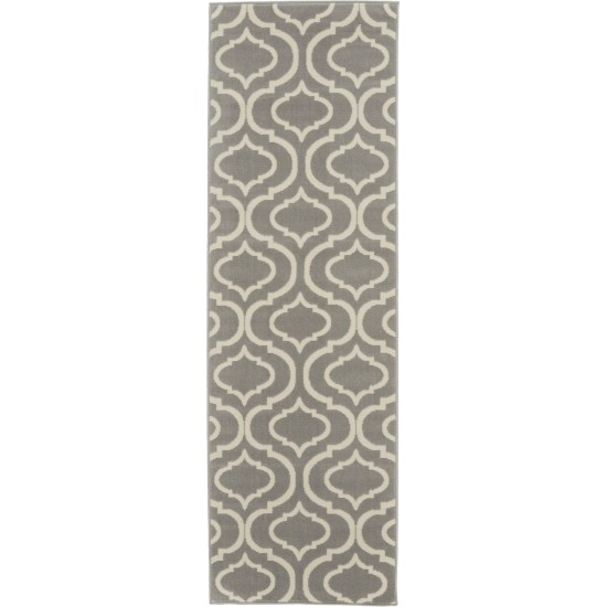 Nourison Jubilant JUB19 Runner Rug, Grey, 2'3" x 7'3"