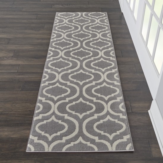 Nourison Jubilant JUB19 Runner Rug, Grey, 2'3" x 7'3"