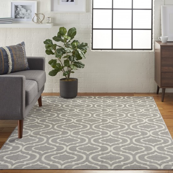 Nourison Jubilant JUB19 Area Rug, Grey, 4' x 6'