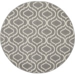 Nourison Jubilant JUB19 Area Rug, Grey, 5'3" x Round