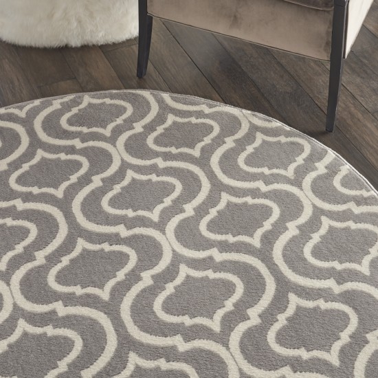 Nourison Jubilant JUB19 Area Rug, Grey, 5'3" x Round