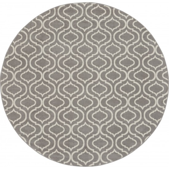 Nourison Jubilant JUB19 Area Rug, Grey, 8' x Round